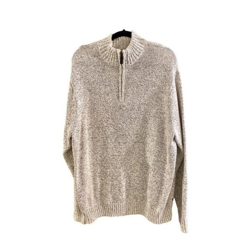Chaps Half Zip Grey/Cream Sweater | XL​